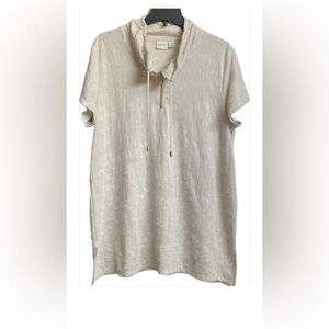Chico's Cream Textured Tunic Top